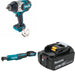 Makita XWT19Z 1/2" Impact Wrench Kit W/ XRW01Z Ratchet and FREE BL1850B Battery