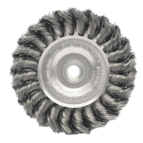 Weiler 08314 4" Standard Twist Wire Wheel, .020 SS, 1/2"-3/8" A.H ., Packs of 10 - My Tool Store