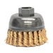 Weiler 13299 2-3/4" Single Row Wire Cup Brush, .020 Bronze, 5/8"-11 A.H., - My Tool Store
