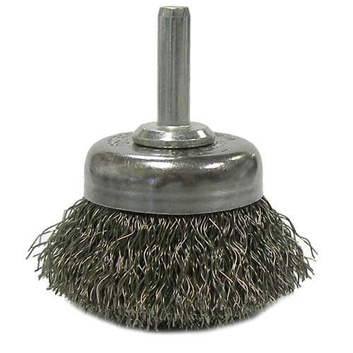Weiler 14301 1 3/4" Crimped Wire Cup Brush, .0118 1/4" stem - My Tool Store
