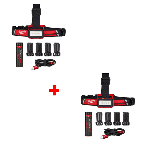 Milwaukee 2115-21 USB Rechargeable Low-Profile Headlamp, 2-pack - My Tool Store