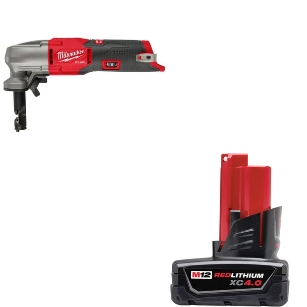 Milwaukee 2476-20 M12 FUEL Nibbler w/ FREE 48-11-2440 M12 XC4.0 Battery Pack