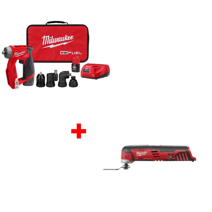 Milwaukee 2505-22 M12 FUEL Drill/Driver Kit w/ FREE 2426-20 M12 Multi-Tool, Bare