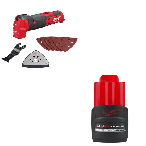 Milwaukee 2526-20 M12 FUEL Multi-Tool w/ FREE 48-11-2425 M12 CP2.5 Battery Pack