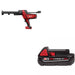 Milwaukee 2641-20 M18 Caulk and Adhesive Gun w/ FREE 48-11-1820 M18 Battery Pack - My Tool Store