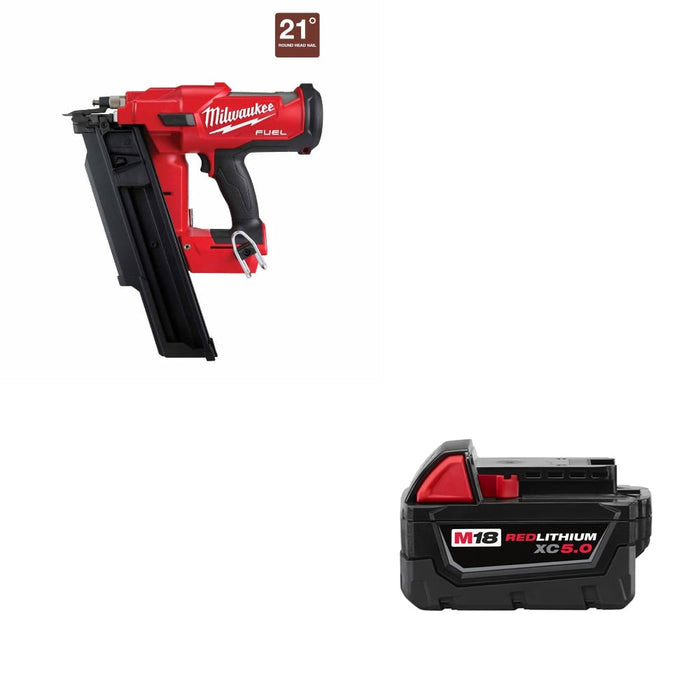Milwaukee 2744-20 M18 FUEL Framing Nailer w/ FREE 48-11-1850 M18 Battery Pack - My Tool Store