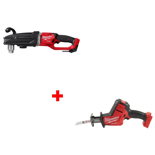 Milwaukee 2809-20 1/2" Right Angle Drill w/ FREE 2719-20 M18 FUEL Hackzall, Bare - My Tool Store