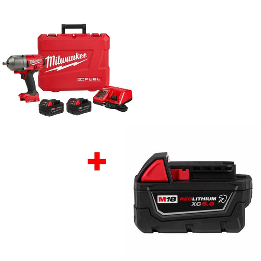 Milwaukee 2863-22R M18 FUEL Impact Wrench Kit w/ FREE 48-11-1850R M18 Battery - My Tool Store