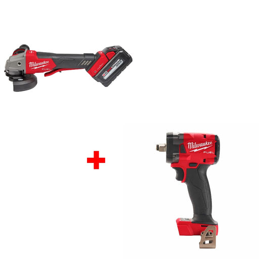 Milwaukee 2882-22 M18 FUEL Grinder Kit w/ FREE 2855-20 M18 1/2" Impact Wrench - My Tool Store