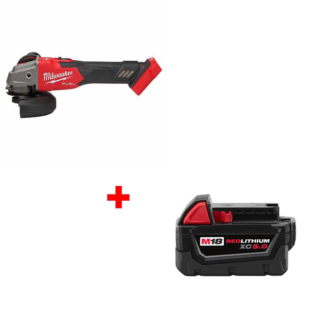 Milwaukee 2889-20 M18 FUEL 4-1/2"/5" Grinder w/ FREE 48-11-1850 M18 Battery Pack