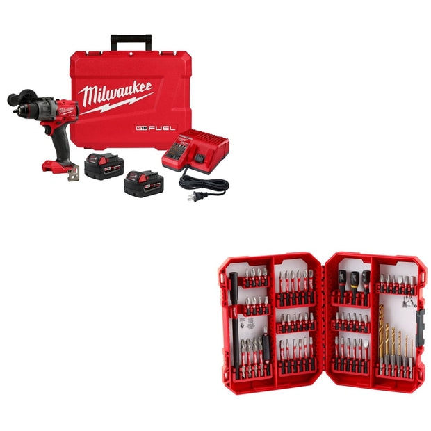 Milwaukee 2903-22 M18 FUEL 1/2" Drill/Driver Kit w/ 48-32-4097 Drill & Drive Set