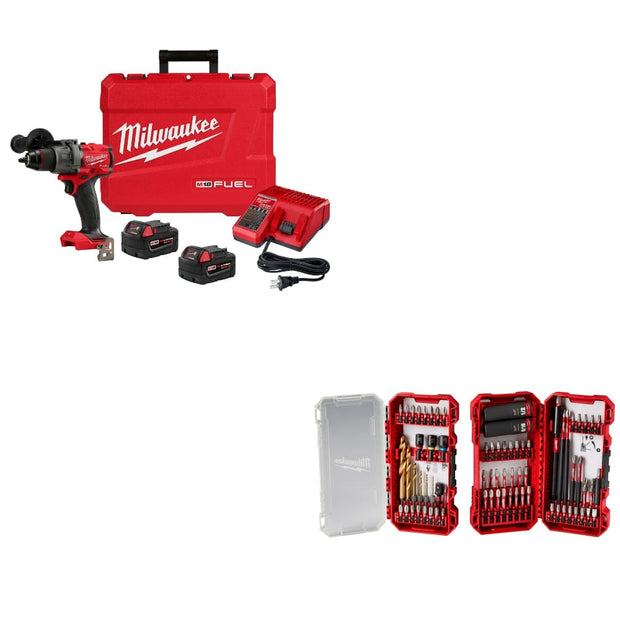 Milwaukee 2904-22 M18 FUEL 1/2" Drill/Driver Kit w/ 48-32-4098 Drill & Drive Set