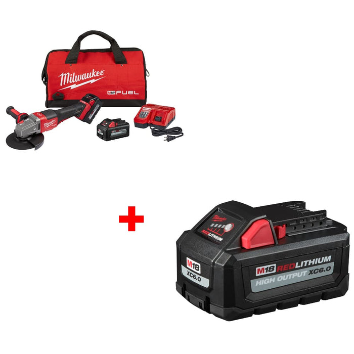 Milwaukee 2980-22 M18 4-1/2"-6" GRINDER KIT w/ FREE 48-11-1865 M18 Battery Pack - My Tool Store