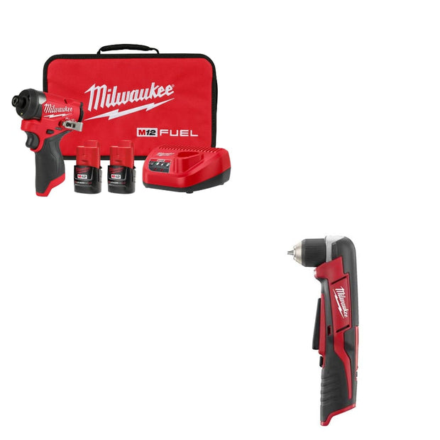 Milwaukee 3453-22 M12 FUEL Impact Driver Kit w/ FREE 2415-20 M12 Drill Driver