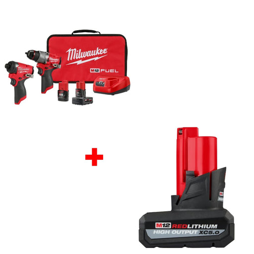 Milwaukee 3497-22 M12 FUEL 2-Tool Combo Kit w/ FREE 48-11-2450 M12 Battery Pack - My Tool Store