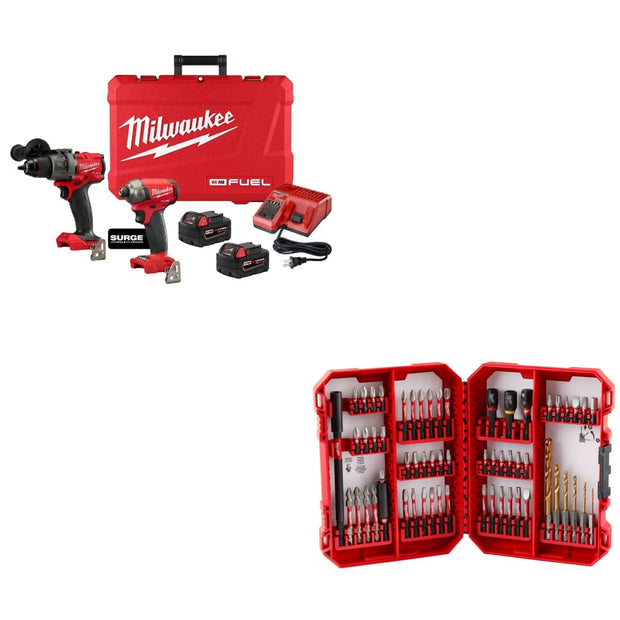 Milwaukee 3699-22 M18 FUEL 2-Tool Combo Kit w/ 48-32-4097 Drill & Drive Set-60PC
