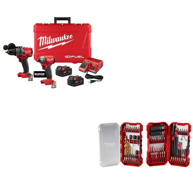 Milwaukee 3699-22 M18 FUEL 2-Tool Combo Kit w/ 48-32-4098 Drill & Drive Set-75PC