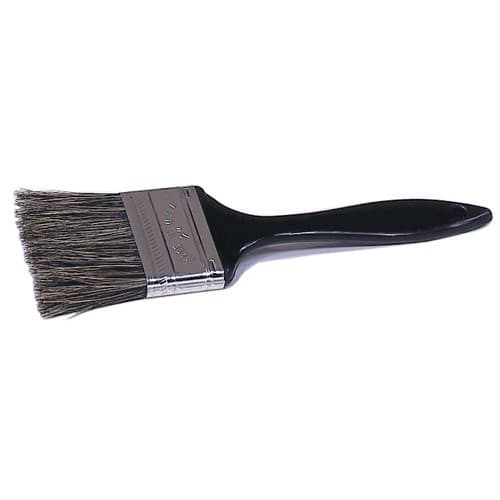 Weiler 40028 1-1/2" Disposable Chip & Oil Brush, Grey China Bristle, 1-11/16" B.L., Plastic Handle