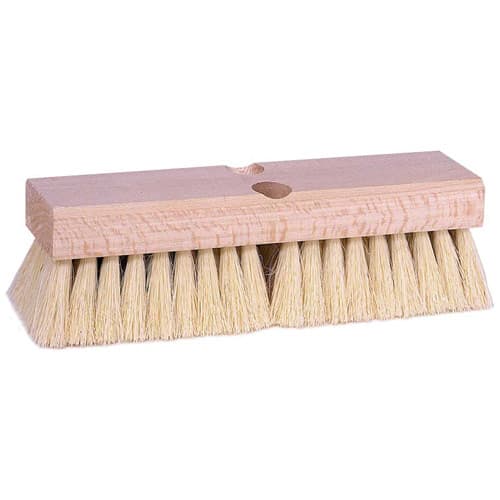 Weiler 44028 10" Deck Scrub Brush, White Tampico Fill