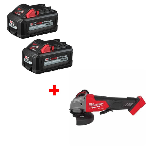 Milwaukee 48-11-1862 M18 XC6.0 Battery 2Pk w/ FREE 2880-20 Grinder Paddle Switch - My Tool Store