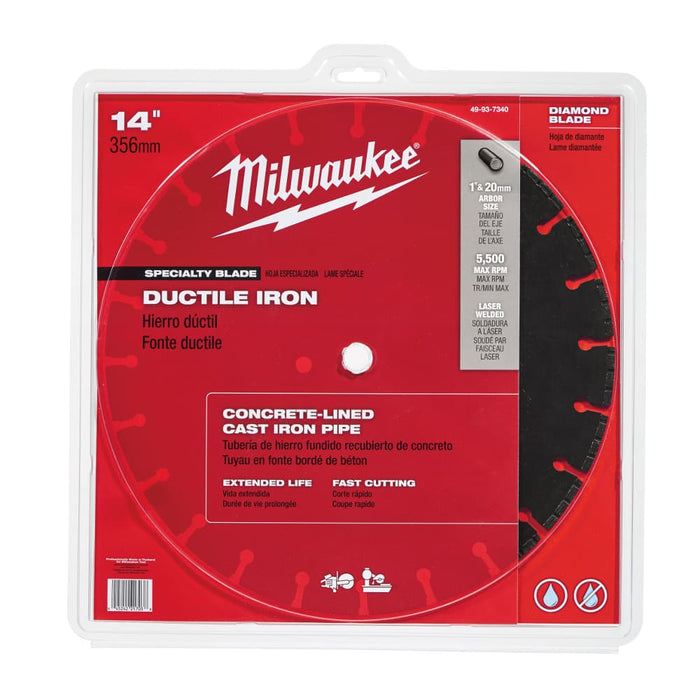 Milwaukee 49-93-7340 14" Ductile Iron Segmented Saw Blade