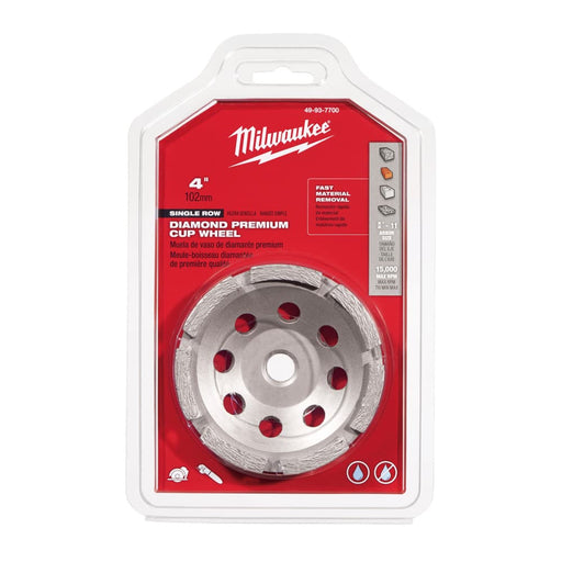 Milwaukee 49-93-7700 4" Diamond Cup Wheel Single Rim - My Tool Store