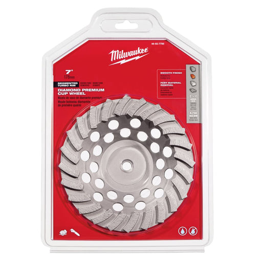Milwaukee 49-93-7795 7" Diamond Cup Wheel Segmented-turbo - My Tool Store