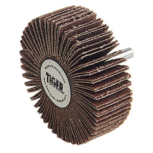 Weiler 52027 3" x 1" Tiger Coated Abrasive Flap Wheel, 1/4" Stem, 60AO - My Tool Store