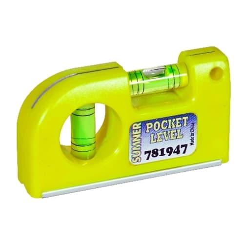 Sumner 781947 Plastic Magnetic Pocket Level, Yellow - My Tool Store