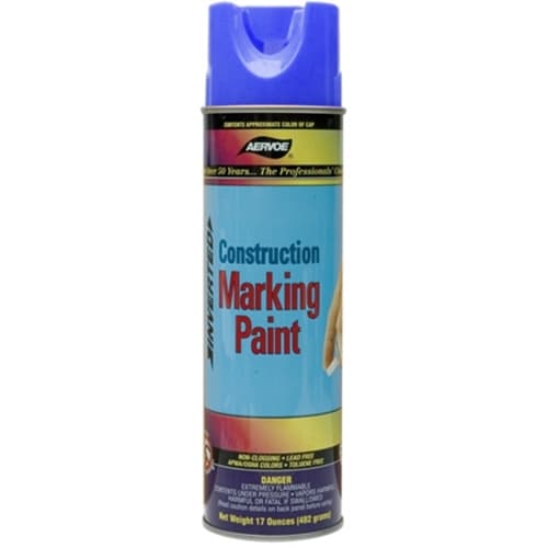 Aervoe 254 Lead Free Non-Clogging Blue Construction Marking Paint Spray, 20 oz - My Tool Store