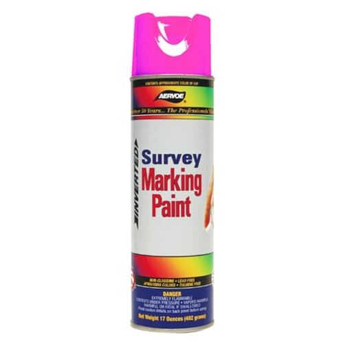 Aervoe 229 Fluorescent Survey Marking Paint, Pink Aerosol, 20 oz - My Tool Store