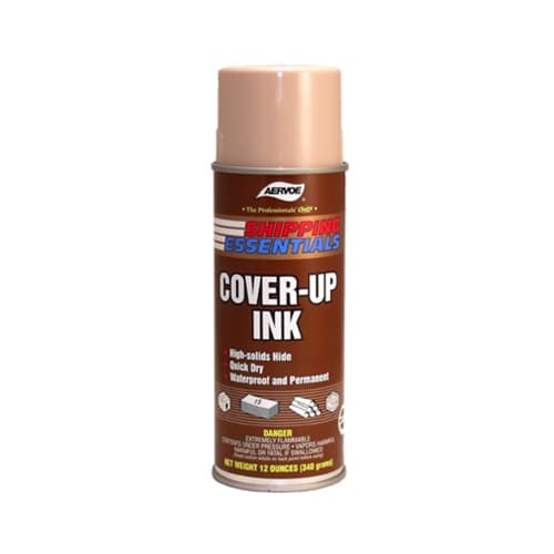 Aervoe 2811 Water Proof Weather Resistant Tan Stencil Cover-Up Ink, 16 oz