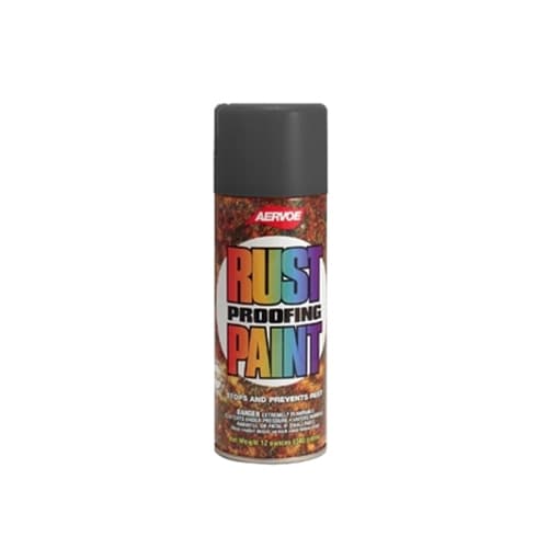 Aervoe 344 High Gloss Satin Black Rust Proof Enamel Spray Paint, 16 oz
