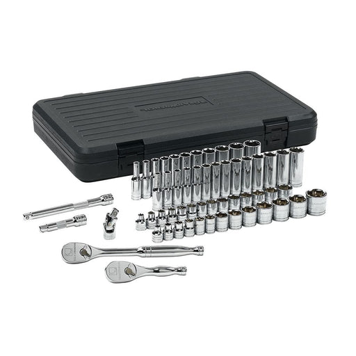 GearWrench 80550 57 Pc. 3/8" Drive 6 Point Standard & Deep SAE/Metric Mechanics Tool Set - My Tool Store