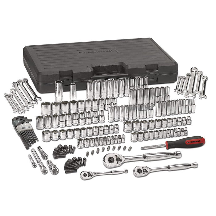 GearWrench 80932 165 Pc. 1/4", 3/8" & 1/2" Drive 6 Point Standard & Deep SAE/Metric Mechanics Tool Set - My Tool Store