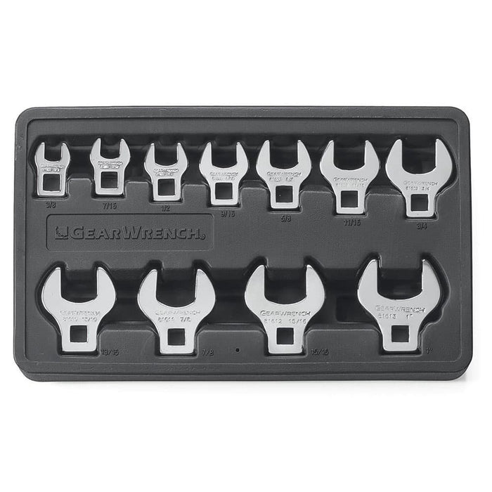 GearWrench 81908 11 Pc. 3/8" Drive Crowfoot SAE Wrench Set