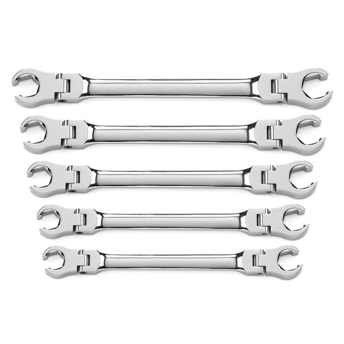 GearWrench 81910 5 Pc. Flex Head Flare Nut SAE Wrench Set - My Tool Store