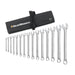 GearWrench 81918 15 Pc. 12 Point Long Pattern Combination SAE Wrench Set with Tool Roll - My Tool Store