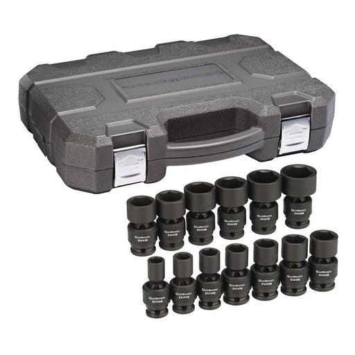GearWrench 84938N 13 Pc. 1/2" Drive 6 Point Standard Universal Impact SAE Socket Set - My Tool Store