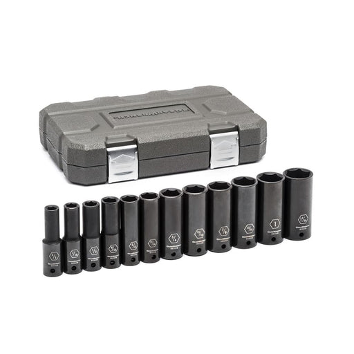 GearWrench 84942N 12 Pc. 1/2" Drive 6 Point Deep Impact SAE Socket Set - My Tool Store