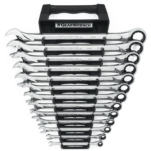 GearWrench 85199 13 Pc. 72-Tooth 12 Point XL Ratcheting Combination SAE Wrench Set - My Tool Store