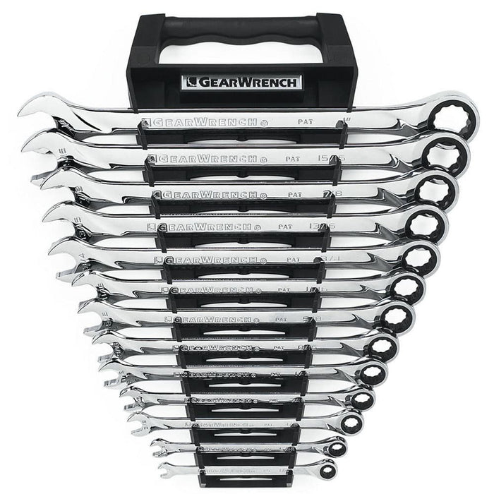 GearWrench 85199 13 Pc. 72-Tooth 12 Point XL Ratcheting Combination SAE Wrench Set