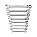 GearWrench 85599 8 Piece SAE Open End Ratcheting Wrench Set - My Tool Store