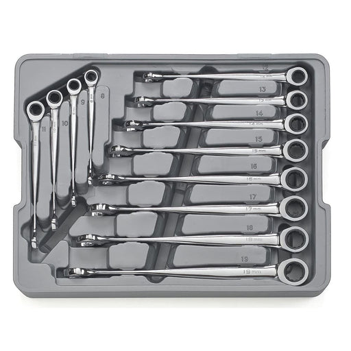 GearWrench 85888 12 Pc. 72-Tooth 12 Point XL X-Beam Ratcheting Combination Metric Wrench Set - My Tool Store