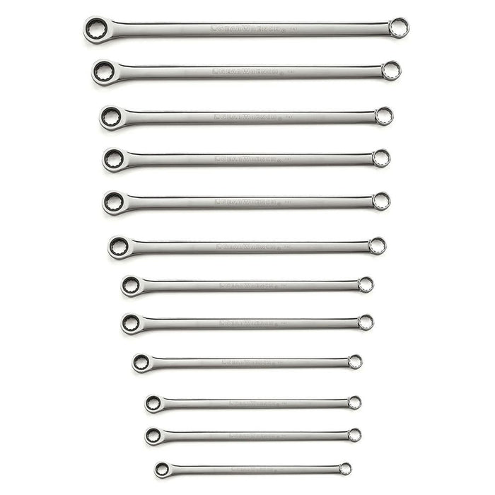 GearWrench 85988 12 Pc. 72-Tooth 12 Point XL GearBox Double Box Ratcheting Metric Wrench Set - My Tool Store