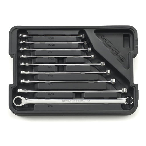 GearWrench 85998 9 Pc. 72-Tooth 12 Point XL GearBox Double Box Ratcheting SAE Wrench Set - My Tool Store