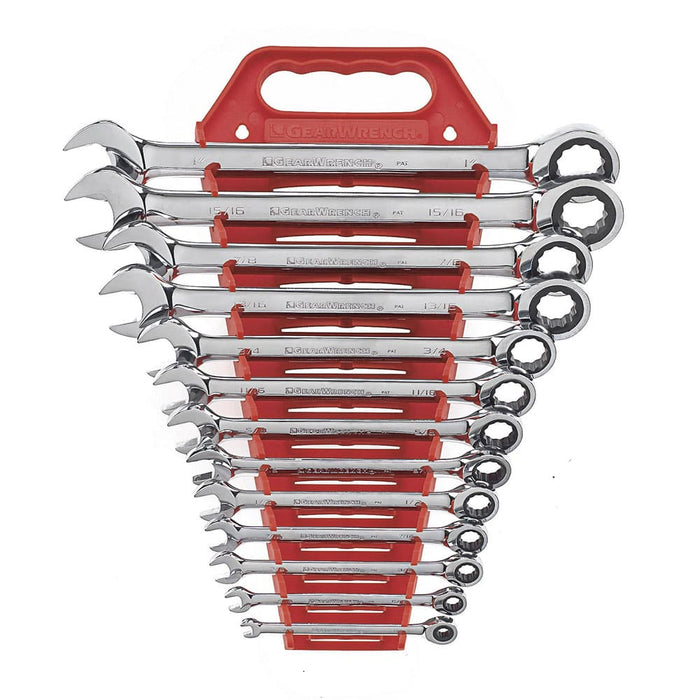 GearWrench 9312 13 Pc. 72-Tooth 12 Point Ratcheting Combination SAE Wrench Set - My Tool Store