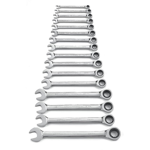 GearWrench 9416 16 Pc. 72-Tooth 12 Point Ratcheting Combination Metric Wrench Set - My Tool Store