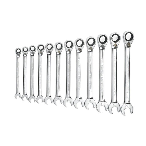 GearWrench 9620N 12 Pc. 72-Tooth 12 Point Reversible Ratcheting Combination Metric Wrench Set - My Tool Store