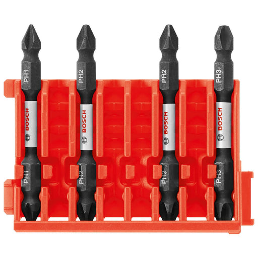 Bosch CCSDEPHV2504 4-Pc Impact Tough Phillips 2.5" Double-Ended Bits with Clip - My Tool Store